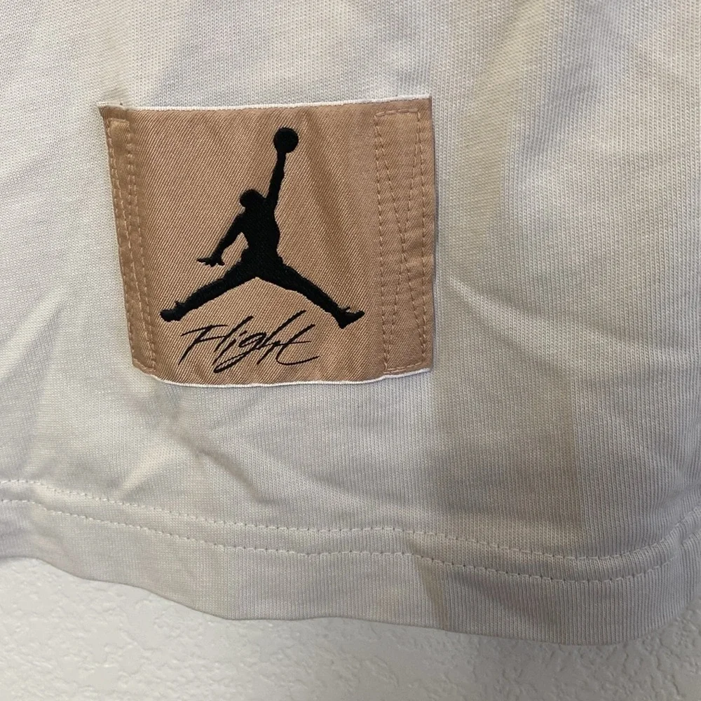 Air Jordan Flight Heritage Light Bone T-Shirt with Logo